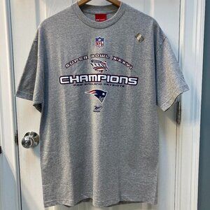 NEW Vintage New England Patriots Super Bowl XXXVI T-Shirt Reebok Size Large